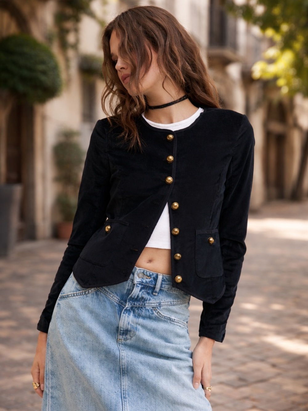 Free People Becky Velvet Jacket